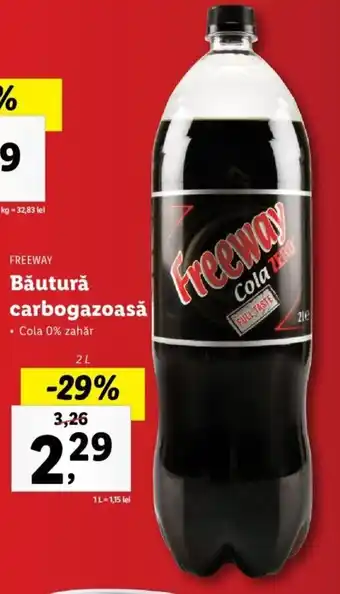 Lidl Freeway băutură carbogazoasă cola 0% zahăr 2l Ofertă