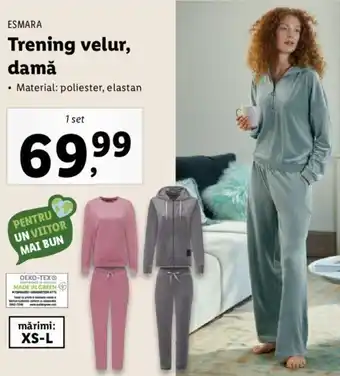 Esmara trening velur damă poliester elastan 1 set