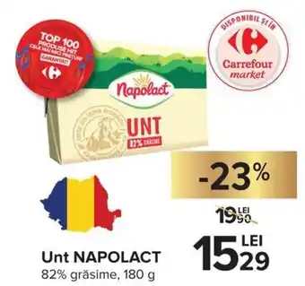 Carrefour Napolact Unt 82% grăsime 180 g Ofertă