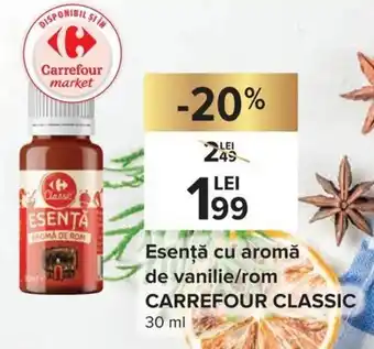 Carrefour Carrefour Classic Esență cu aromă de vanillie / rom 30 ml Ofertă