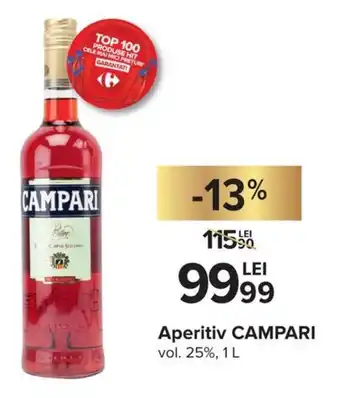 Carrefour Campari Aperitiv vol. 25% 1L Ofertă