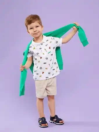 LC Waikiki Tricou polo baieti bebelusi imprimat cu maneca scurta Ofertă