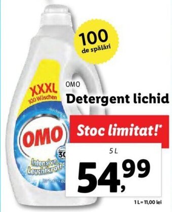 Lidl Omo detergent lichid 5l Ofertă