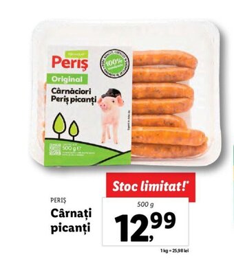 Lidl Periș cârnați picanți 500g Ofertă
