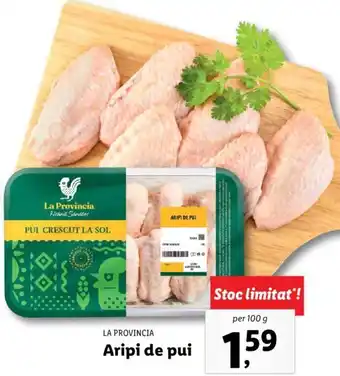 Lidl La provincia aripi de pui 100g Ofertă