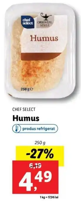 Lidl Chef select humus 250g Ofertă