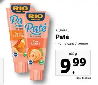 Lidl Rio mare paté ton picant / somon 100g Ofertă