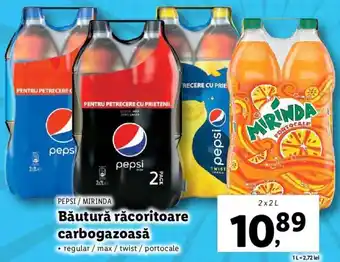 Lidl Pepsi / mirinda băutură răcoritoare carbogazoasă regular / max / twist / portocale 2x2l Ofertă
