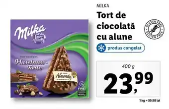 Lidl Milka tort de ciocolată cu alune 400g Ofertă