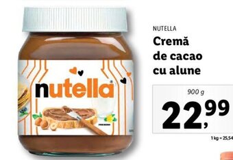 Lidl Nutella cremă de cacao cu alune 900g Ofertă