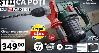 Lidl Parkside ciocan rotopercutor 1550w 5j Ofertă