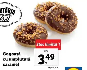 Lidl Lidl brutăria gogoașă cu umplutură caramel 69g Ofertă