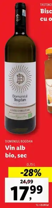 Domeniul bogdan vin alb bio sec 0.75l