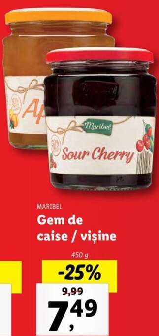Lidl Maribel gem de caise / vișine 450g Ofertă