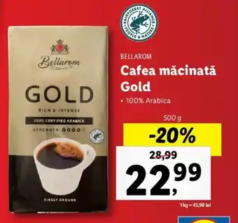 Bellarom cafea măcinată gold 100% arabica 500g