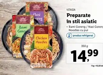 Lidl Vitasia preparate în stil asiatic bami goreng / nasi goreng noodles cu pui 350g Ofertă