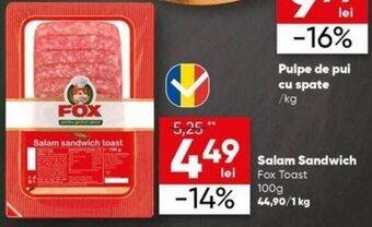PROFI Fox salam sandwich 100g Ofertă