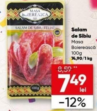 Masa boierească salam de sibiu 100g