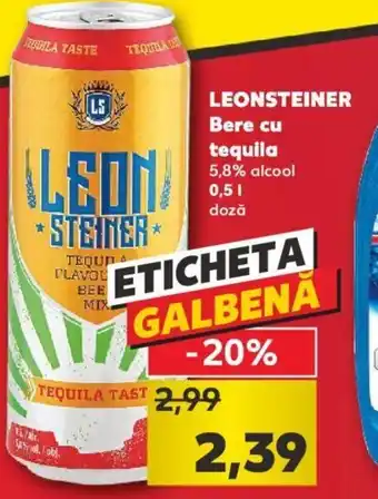 Kaufland Leonsteiner bere cu tequila 5,8% 0,5l Ofertă