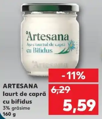 Kaufland Artesana laurt de capră cu bifidus 160g Ofertă