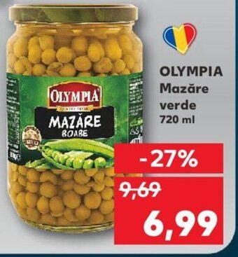 Kaufland Olympia mazăre verde 720ml Ofertă
