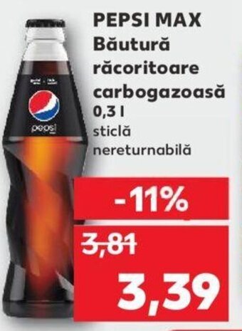 Kaufland Pepsi max băutură răcoritoare carbogazoasă 0,3l Ofertă
