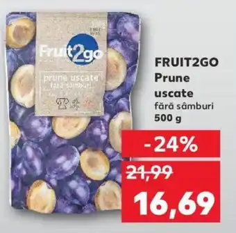 Kaufland Fruit2go prune uscate 500g Ofertă