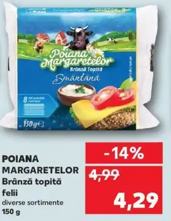 Poiana margaretelor brânză topită felii 150g