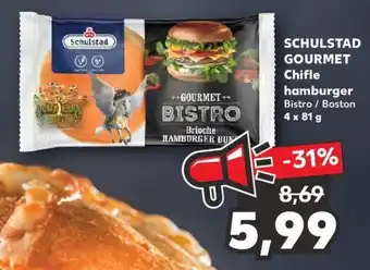Kaufland Schulstad gourmet chifle hamburger 4x81g Ofertă