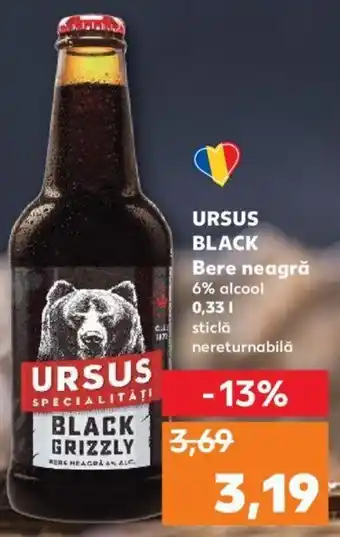 Kaufland Ursus black mere neagră 6% 0,33l Ofertă