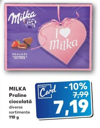 Kaufland Milka praline ciocolată 110g Ofertă