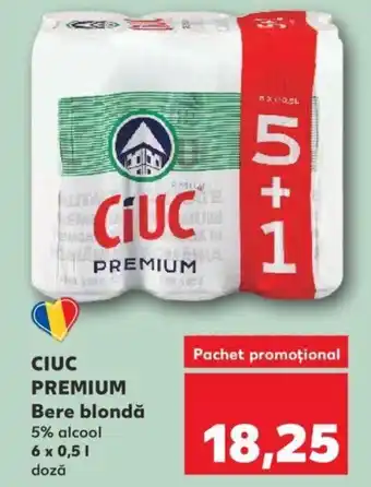 Kaufland Ciuc premium bere blondă 5% 6x0,5l Ofertă