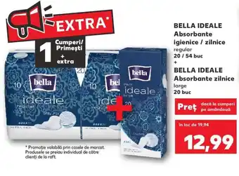 Kaufland Bella ideale absorbante igienice / zilnice 20 / 54 buc + bella ideale absorbante zilnice 20 buc Ofertă