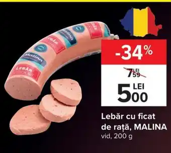 Malina lebăr cu ficat de rață vid 200g