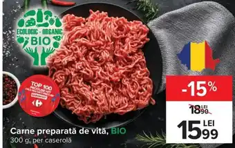 Carne preparată de vită BIO per 300g per caserolă