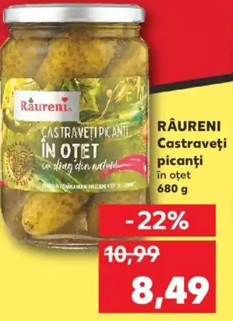 Kaufland Râureni castraveți picanți în oțet 680g Ofertă