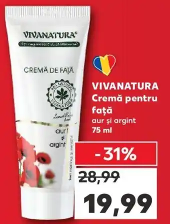 Kaufland Vivanatura cremă pentru față aur și argint 75ml Ofertă