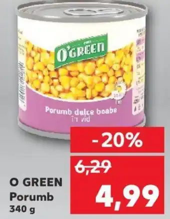 Kaufland O'green porumb 340g Ofertă