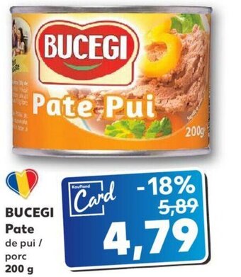 Kaufland Bucegi pate de pui / porc 200g Ofertă