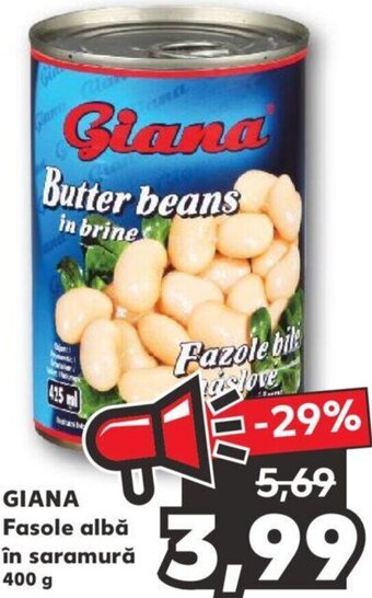 Kaufland Giana fasole albă în saramură 400g Ofertă
