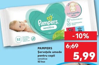 Kaufland Pampers șervețele umede pentru copii 52 buc Ofertă