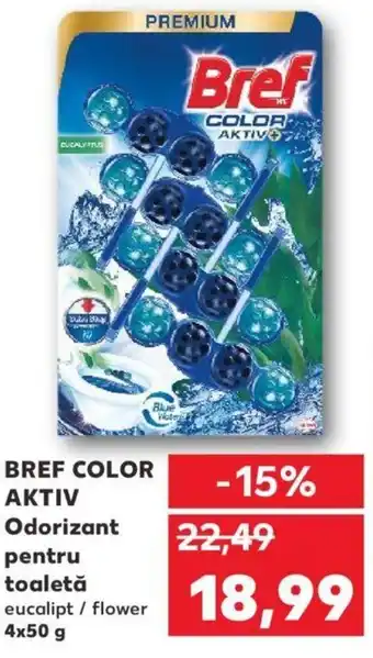 Kaufland Bref color aktiv odorizant pentru toaletă 4x50g Ofertă