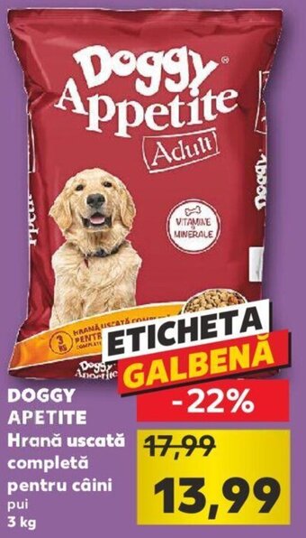 Kaufland Doggy apetite hrană uscată completă pentru câini 3kg Ofertă