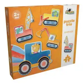 Puzzle trio noriel - constructii, 12 piese