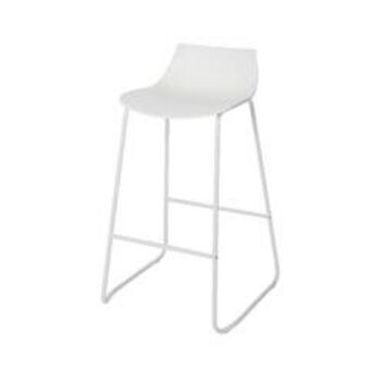 Scaun bar, alb, metal, 84.5 x 40 cm • goodhome karkalla