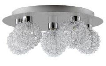 Plafoniera led, 6 x 40 w, argintiu, metal • colours caleus