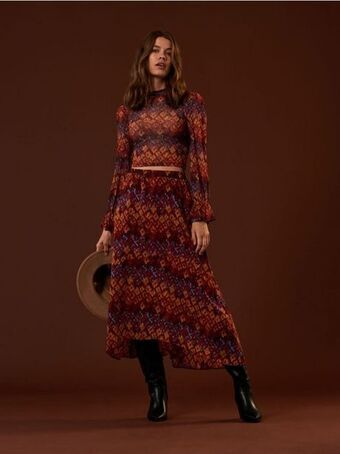 Sinsay Fustă midi cu model Ofertă