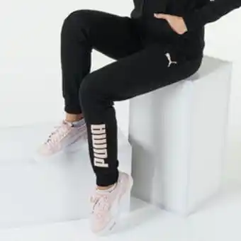 Decathlon Pantalon de trening fitness croială slim negru-roz damă Ofertă