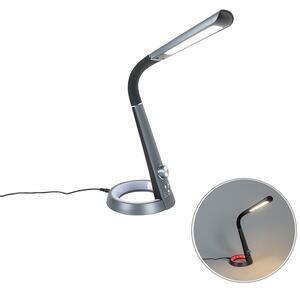 Lampă de masă neagră, cu led rgbv și conexiune usb - manuel