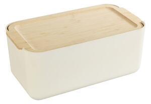 Cutie depozitare cu capac din bambus wenko derry bamboo, bej